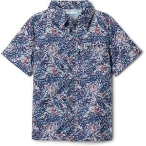 imageColumbia Boys Slack Tide Short Sleeve Camp ShirtNocturnal Marlin Palms