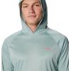 imageColumbia Mens Terminal Tackle Heather HoodieCrushed Blue HeatherFaded Peach Logo