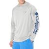 Cool Grey Heather/Vivid Blue Logo