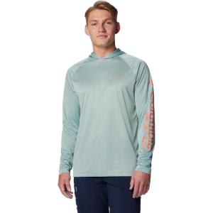 imageColumbia Mens Terminal Tackle Heather HoodieCrushed Blue HeatherFaded Peach Logo