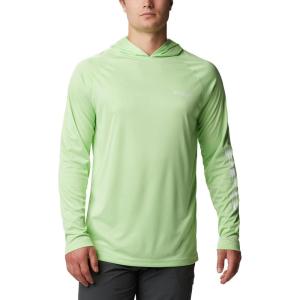 imageColumbia Mens Terminal Tackle Heather HoodieLime Glow HeatherWhite Logo