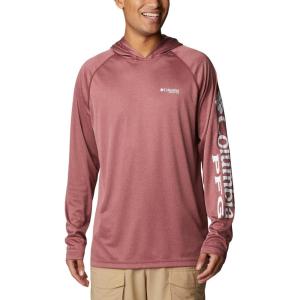 imageColumbia Mens Terminal Tackle Heather HoodieRed Jasper HeatherWhite Logo