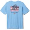 imageColumbia Boys PFG Short Sleeve Graphic TeeWhite CapFins  Stripes Graphic