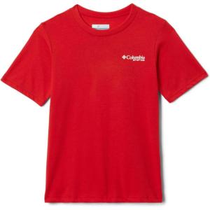 imageColumbia Boys PFG Short Sleeve Graphic TeeRed SparkFish Flag Fade Graphic