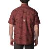 imageColumbia Mens Super Sharptail Short Sleeve ShirtRed Rocks Santa Dogs Print