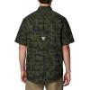 imageColumbia Mens Super Sharptail Short Sleeve ShirtSurplus Green Deer Stand Check