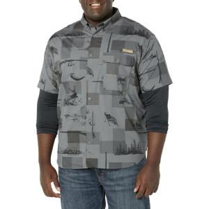 imageColumbia Mens Super Sharptail Short Sleeve ShirtBlack Checkered Woodsman Print
