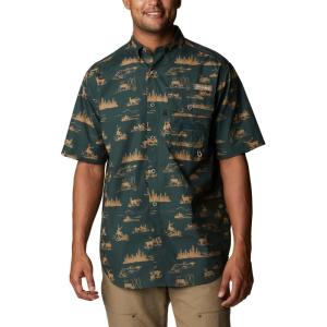 imageColumbia Mens Super Sharptail Short Sleeve ShirtDark Forest High Country Print