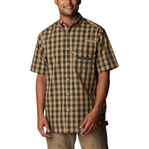 imageColumbia Mens Super Sharptail Short Sleeve ShirtDark Forest Multi Gingham