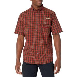 imageColumbia Mens Super Sharptail Short Sleeve ShirtRed Jasper Gingham