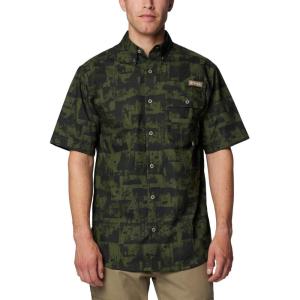 imageColumbia Mens Super Sharptail Short Sleeve ShirtSurplus Green Deer Stand Check