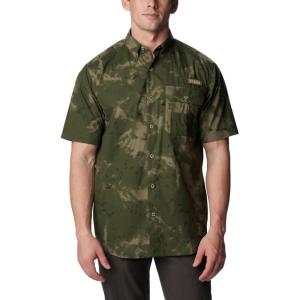 imageColumbia Mens Super Sharptail Short Sleeve ShirtSurplus Green Migration Print