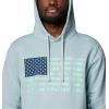 imageColumbia Mens PFG Fish Flag Ii HoodieCrushed BlueMint Cay Inshore Slam