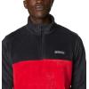 imageColumbia Mens Steens Mountain Half Zip FleeceBlack  Mountain Red