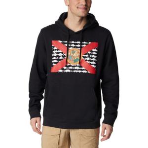 imageColumbia Mens PFG Fish Flag Ii HoodieBlackRed Spark Fl