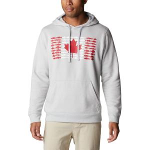 imageColumbia Mens PFG Fish Flag Ii HoodieCool GreyBright Red Canada