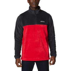 imageColumbia Mens Steens Mountain Half Zip FleeceBlack  Mountain Red