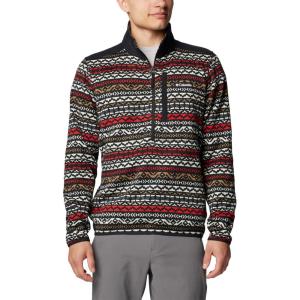 imageColumbia Mens Sweater Weather Printed Half Zip IiBlack Madras Multi