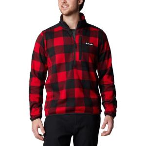 imageColumbia Mens Sweater Weather Printed Half Zip IiMountain RedCheck PrintMountain Red Black