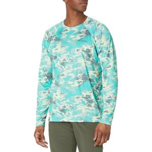 imageColumbia Mens Summerdry Printed Long SleeveBright Aqua Natureal Waves