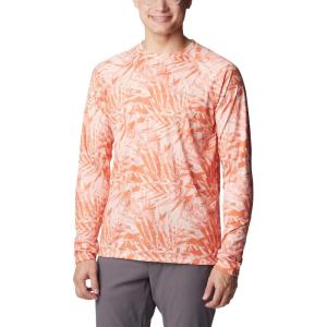 imageColumbia Mens Summerdry Printed Long SleeveDesert Orange Dye Palms Tonal