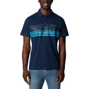 imageColumbia Mens Thistletown Hills Stripe PoloDk Mtn Heather  Double Decker Stripe