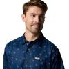 imageColumbia Mens Utilizer Printed Woven Short SleeveColl Navy Sundot Tonal