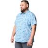 imageColumbia Mens Utilizer Printed Woven Short SleeveRipple Blue Yarrow Mirage