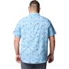 imageColumbia Mens Utilizer Printed Woven Short SleeveRipple Blue Yarrow Mirage