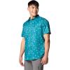 imageColumbia Mens Utilizer Printed Woven Short SleeveRiver Blue Sundot Tonal