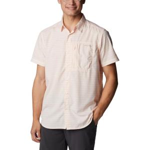 imageColumbia Mens Twisted Creek Iii Short SleevePeach Blossom Basic Stripe