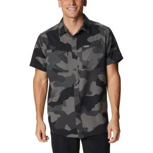 imageColumbia Mens Utilizer Printed Woven Short SleeveBlack Mod Camo