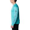 imageColumbia Mens Fork Stream Heather Long Sleeve ShirtBright Aqua Heather