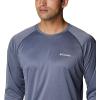 imageColumbia Mens Fork Stream Heather Long Sleeve ShirtCollegiate Navy HeatherWhite Logo