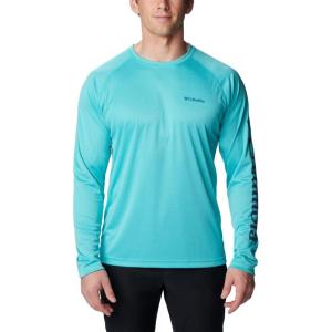 imageColumbia Mens Fork Stream Heather Long Sleeve ShirtBright Aqua Heather