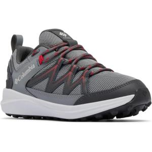 imageColumbia UnisexChild Peakfreak Rush Waterproof Hiking ShoeTitanium Grey SteelMountain Red