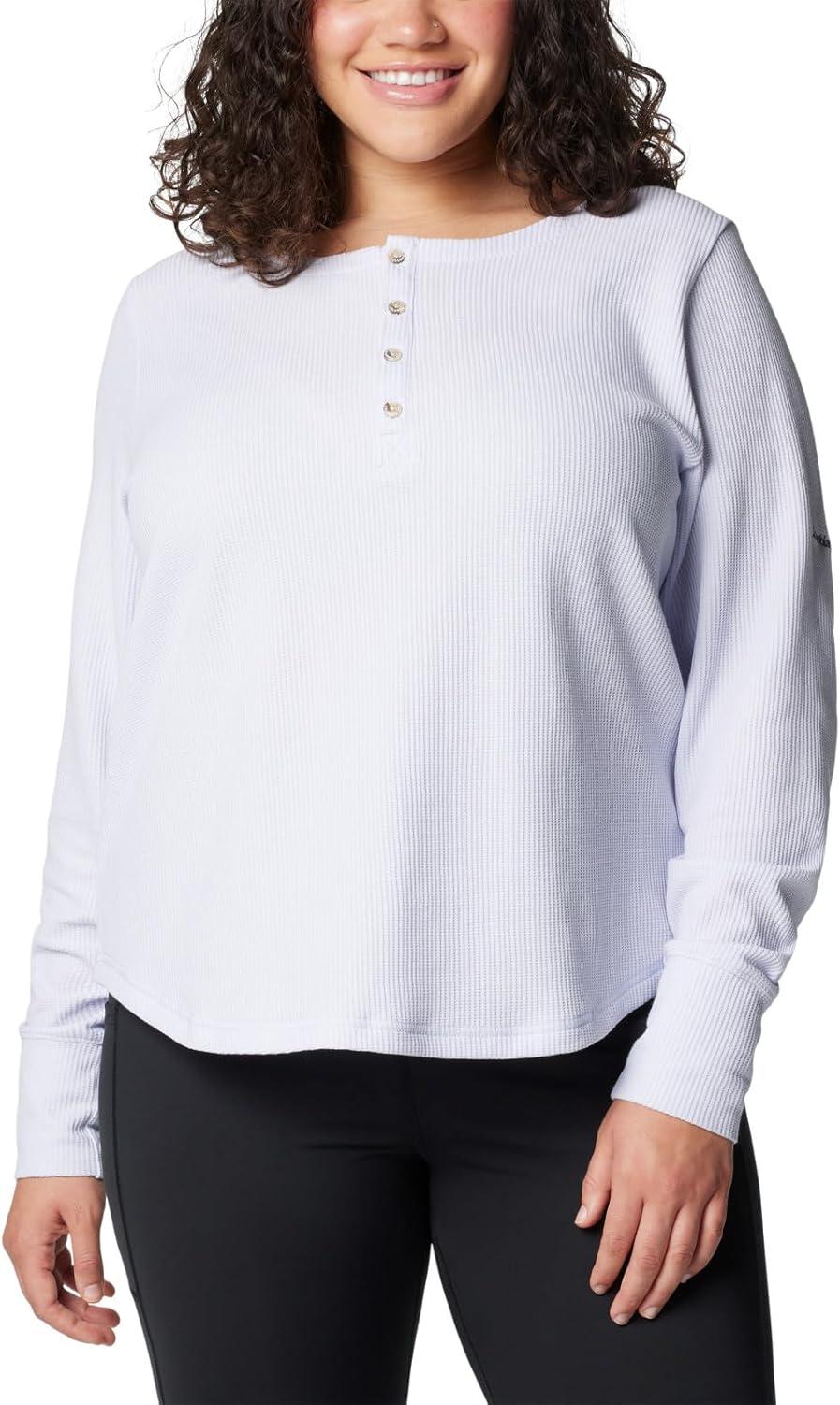 imageColumbia Womens Blue Point Falls Long Sleeve HenleySnowdrift