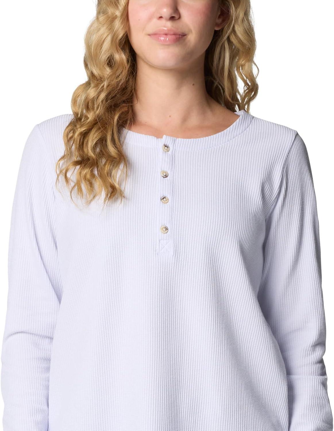 imageColumbia Womens Blue Point Falls Long Sleeve HenleySnowdrift