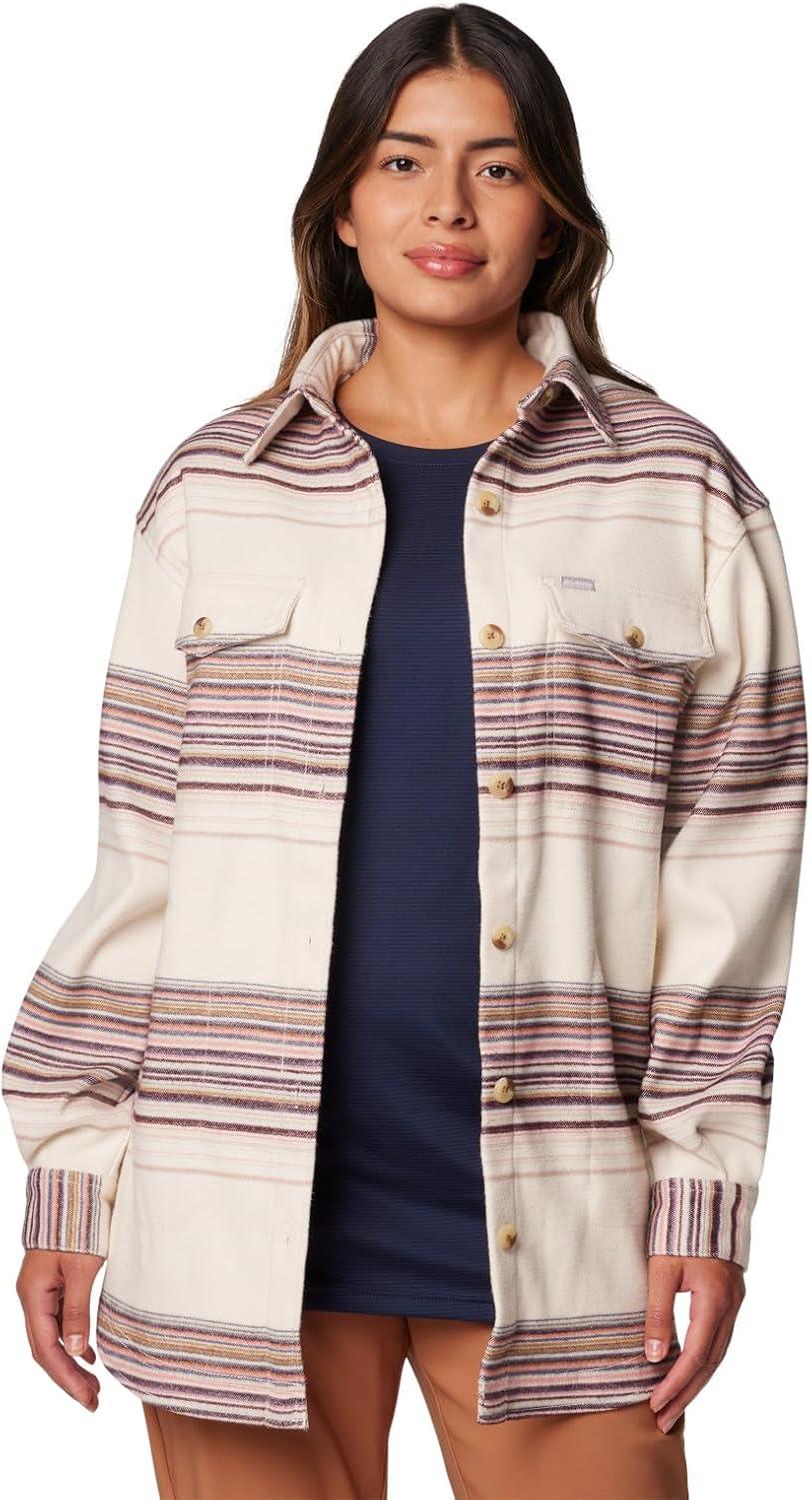 imageColumbia Womens Calico Basin Shirt JacketChalk Vista Stripe