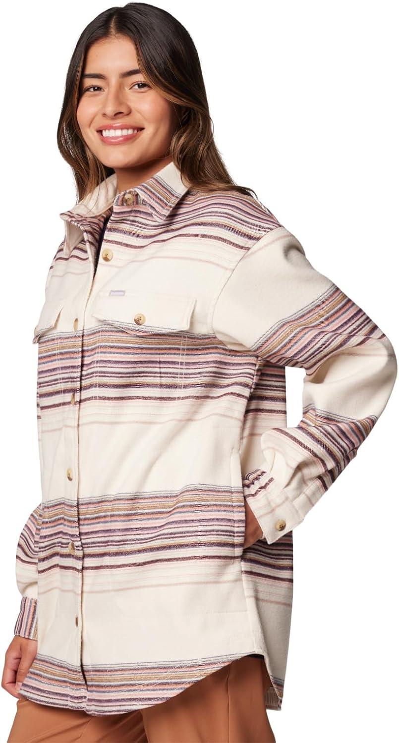 imageColumbia Womens Calico Basin Shirt JacketChalk Vista Stripe