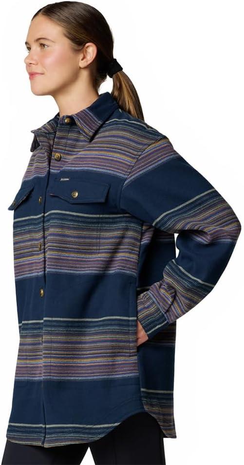 imageColumbia Womens Calico Basin Shirt JacketCollegiate Navy Vista Stripe