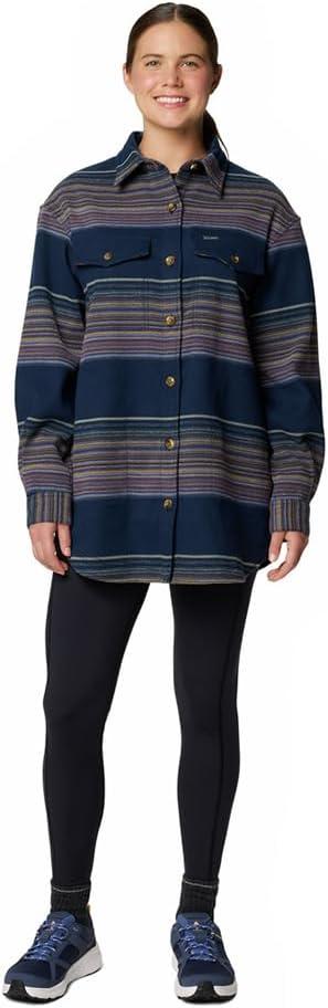imageColumbia Womens Calico Basin Shirt JacketCollegiate Navy Vista Stripe