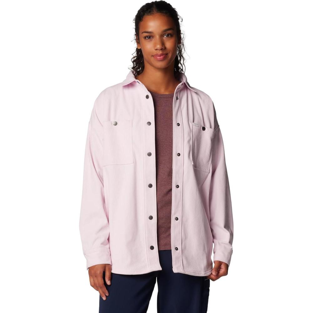 imageColumbia Womens Blue Point Creek Corduroy Shirt JacketPink Dawn