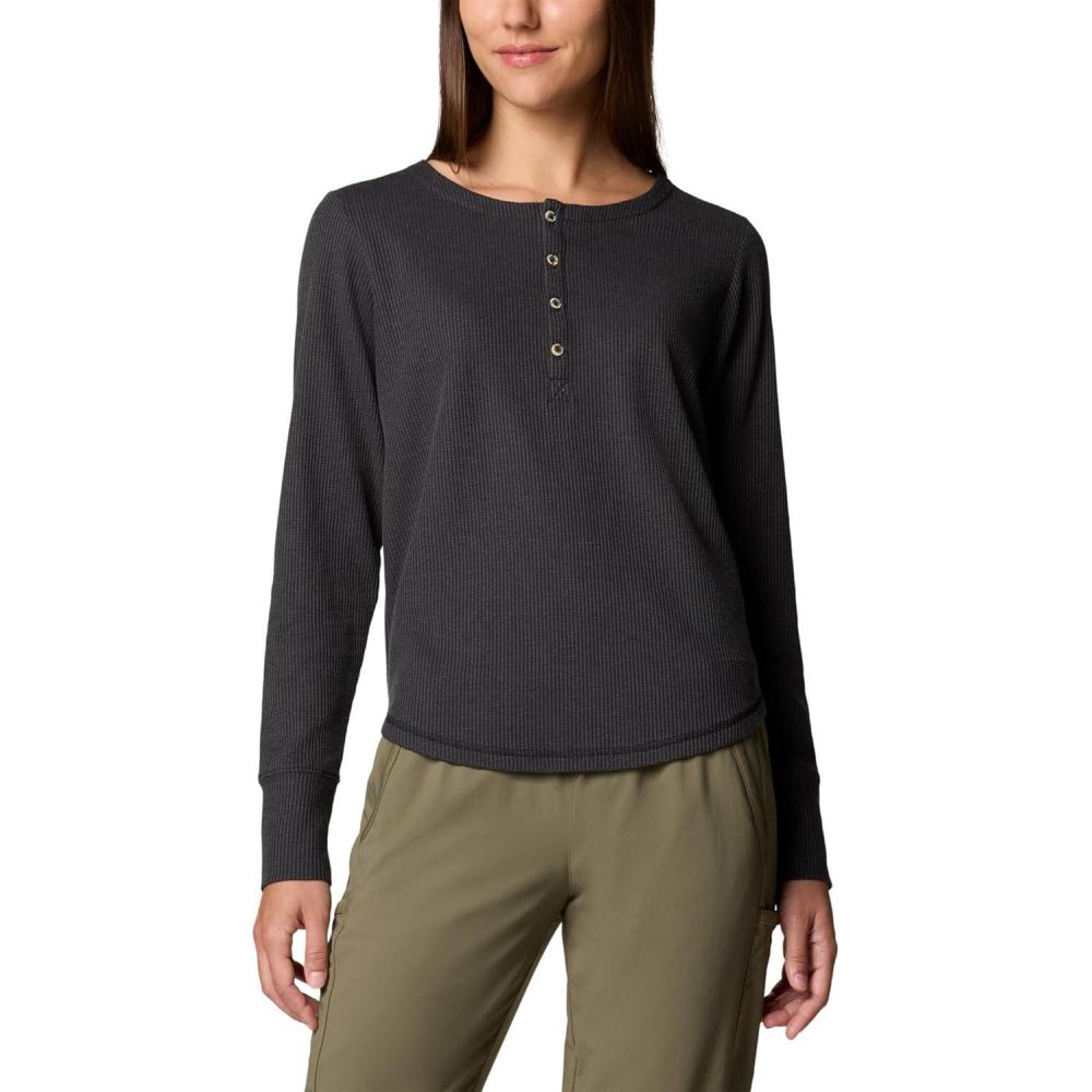 imageColumbia Womens Blue Point Falls Long Sleeve HenleyShark