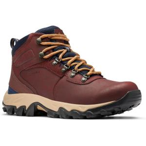 imageColumbia Mens Discontinued Newton Ridge Plus II Waterproof BootMadder BrownCollegiate Navy