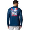 imageColumbia Mens Terminal Tackle PFG Fish Shine Long SleeveColl NavyPfg Tarpon Shine