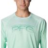 imageColumbia Mens Terminal Tackle PFG Super Fade Long SleeveOcean Mint TechcamoBathymetric Super Fade