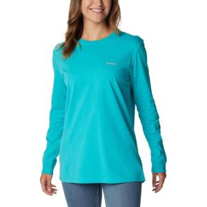 imageColumbia Womens North Cascades Back Graphic Long Sleeve TeeBright Aqua  College Life