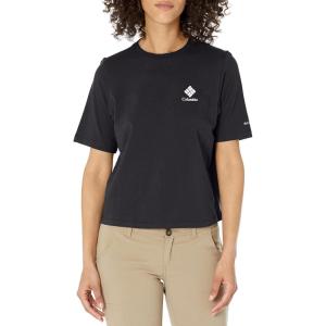imageColumbia Womens North Cascades Relaxed TeeBlackFramed Halftone Logo Graphic