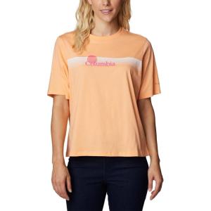 imageColumbia Womens North Cascades Relaxed TeePeachInverted Brand Graphic